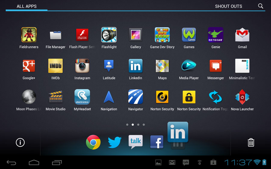Chameleon shows an organised Android tablet home screen is possible