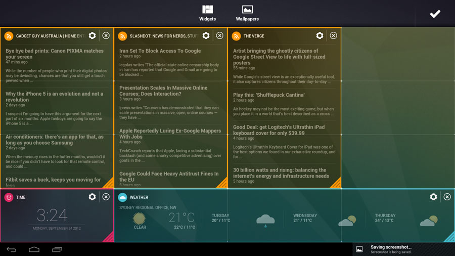 Chameleon shows an organised Android tablet home screen is possible