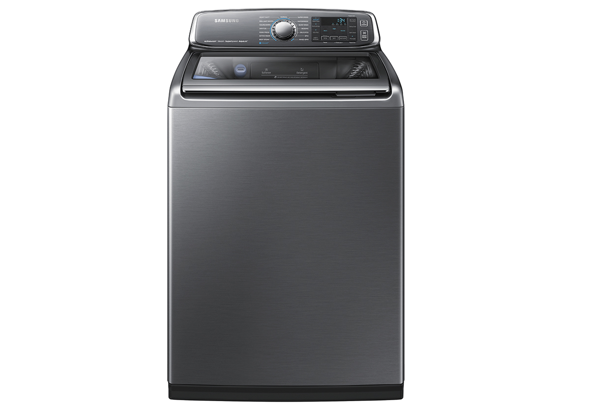 Samsung assists the laundry by soaking and scrubbing before a wash