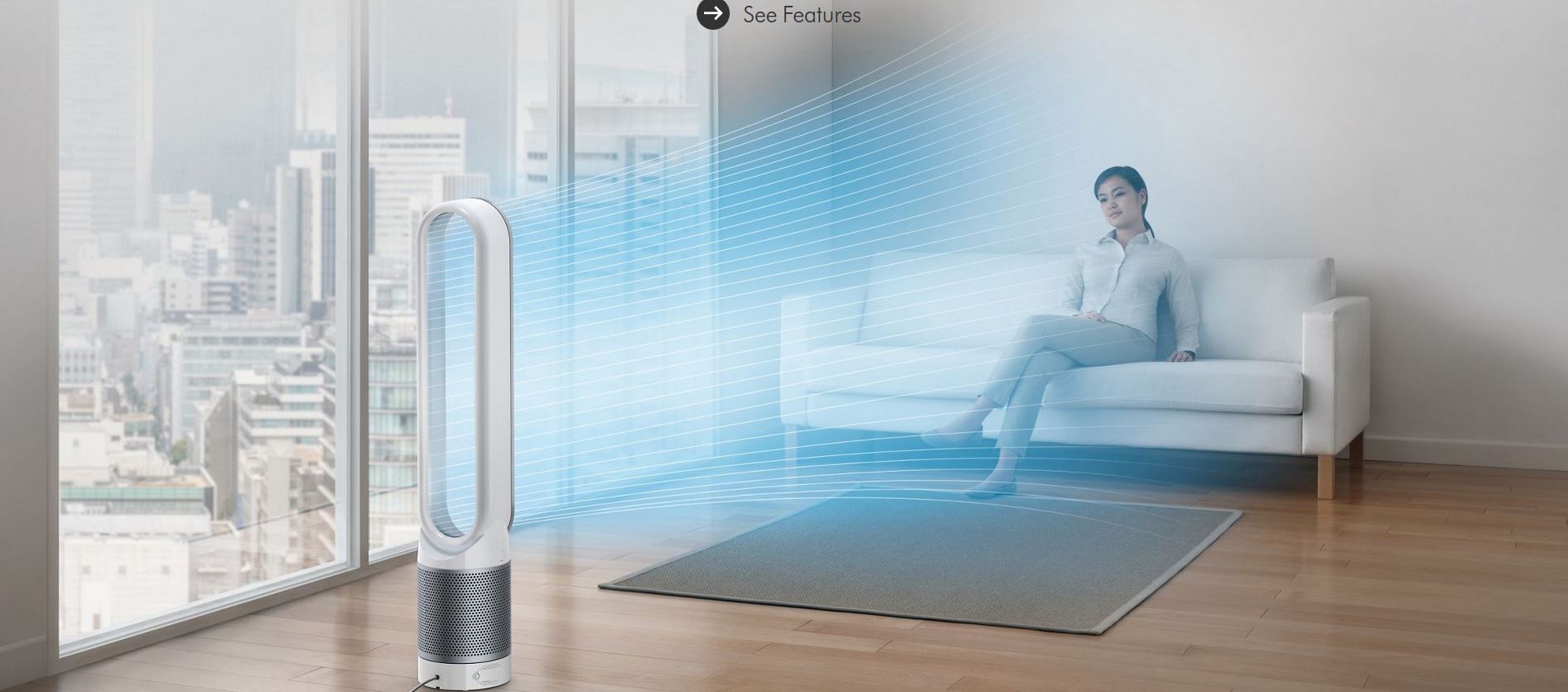 dyson pure cool room size