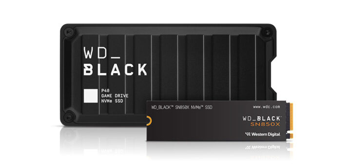 Western Digital WD Black SN850X SSD WD Black P40 Game Drive SSD.