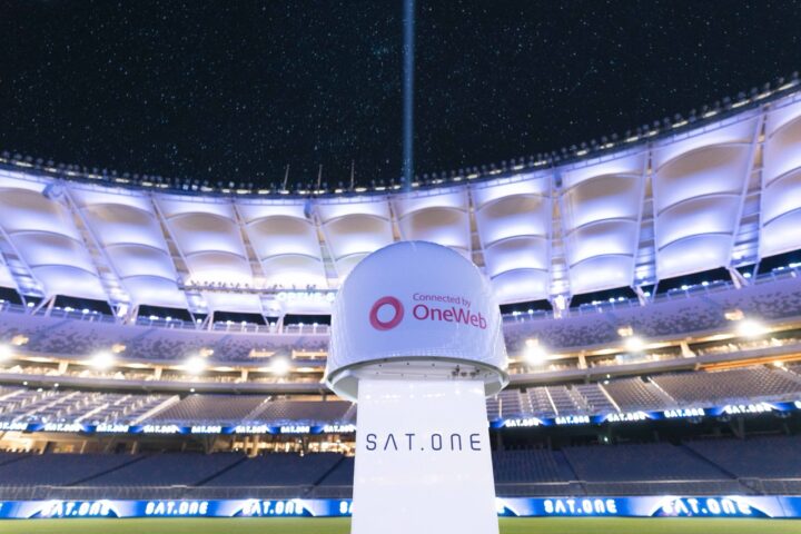 Sat.One antenna with OneWeb logo