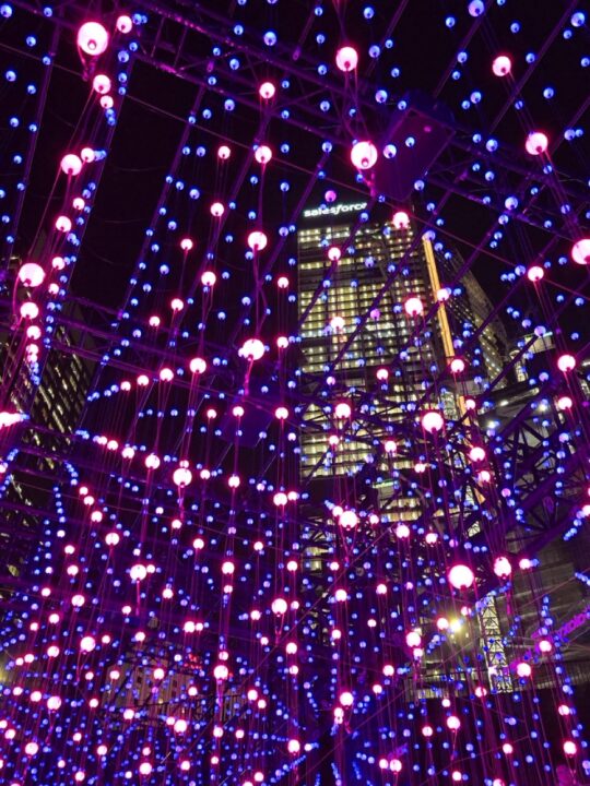 Sydney Vivid shot - Samsung purple balls